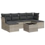 Garden sofa set 7 pieces with light gray PE rattan cushions by , Garden sets - Ref: Foro24-3218022, Price: 457,99 €, Discount: %