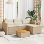 Garden sofa set with beige cushions 3 pcs PE rattan by , Garden sets - Ref: Foro24-365828, Price: 324,99 €, Discount: %