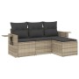 Garden sofa set 4 pieces with gray synthetic rattan cushions by , Garden sets - Ref: Foro24-3220071, Price: 284,34 €, Discoun...