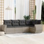 Gartensofa-Set und Kissen, 5-teilig, aus hellem grauem Kunststoff-Rattan. von , Gartensets - Ref: Foro24-3221331, Preis: 421,...