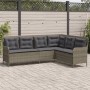 L-shaped garden sofa with gray synthetic rattan cushions by , Outdoor sofas - Ref: Foro24-369002, Price: 348,48 €, Discount: %