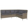 Gartensofa in L-Form mit grauen Kissen aus synthetischem Rattan. von , Outdoor-Sofas - Ref: Foro24-369002, Preis: 348,48 €, R...