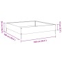 Stainless steel planter 100x100x26 cm by , Pots and planters - Ref: Foro24-851021, Price: 68,28 €, Discount: %