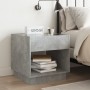 Bedside table with Infinity LED gray concrete 50x50x50 cm by , Nightstands - Ref: Foro24-3284087, Price: 103,04 €, Discount: %