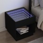 Nachttisch mit Infinity LED in Schwarz 50x50x50 cm von , Nachttische - Ref: Foro24-3284085, Preis: 106,48 €, Rabatt: %