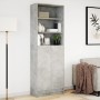 Sideboard with LED in gray concrete engineered wood 69x32.5x200 cm by , Sideboards - Ref: Foro24-3307908, Price: 167,66 €, Di...