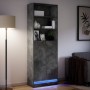 Sideboard with LED in gray concrete engineered wood 69x32.5x200 cm by , Sideboards - Ref: Foro24-3307908, Price: 167,66 €, Di...