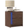 Bedside tables with LED lights 2 units engineered wood oak brown by , Nightstands - Ref: Foro24-852060, Price: 103,01 €, Disc...