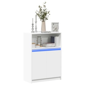 LED sideboard in white engineered wood 72x34x100 cm by , Sideboards - Ref: Foro24-852159, Price: 93,99 €, Discount: %