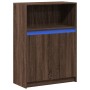 Sideboard with LED lights, engineered wood in brown oak, 72x34x100 cm. by , Sideboards - Ref: Foro24-852165, Price: 93,86 €, ...