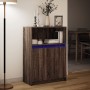 Sideboard with LED lights, engineered wood in brown oak, 72x34x100 cm. by , Sideboards - Ref: Foro24-852165, Price: 93,86 €, ...