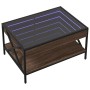 Mesa de centro con Infinity LED marrón roble 70x50x38 cm de , Mesas de centro - Ref: Foro24-847706, Precio: 109,09 €, Descuen...