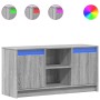 TV stand with LED in gray Sonoma engineered wood 100x34x50 cm by , TV Furniture - Ref: Foro24-852192, Price: 82,90 €, Discoun...