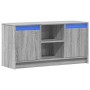 TV stand with LED in gray Sonoma engineered wood 100x34x50 cm by , TV Furniture - Ref: Foro24-852192, Price: 82,90 €, Discoun...