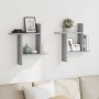 Wall shelf 2 units engineered wood gray Sonoma 50x12x50cm by , Shelves and shelves - Ref: Foro24-853259, Price: 24,51 €, Disc...