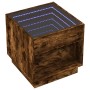 Coffee table with Infinity LED smoked oak 50x50x50 cm by , Coffee table - Ref: Foro24-847655, Price: 103,04 €, Discount: %