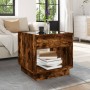 Coffee table with Infinity LED smoked oak 50x50x50 cm by , Coffee table - Ref: Foro24-847655, Price: 103,04 €, Discount: %