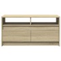 Mesa de centro con luces LED madera de ingeniería roble Sonoma de , Mesas de centro - Ref: Foro24-851993, Precio: 94,15 €, De...