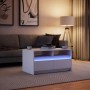 Mesa de centro con luces LED madera ingeniería blanca de , Mesas de centro - Ref: Foro24-851991, Precio: 97,15 €, Descuento: %