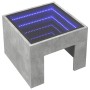 Coffee table with Infinity LED gray concrete 40x40x30 cm by , Coffee table - Ref: Foro24-847598, Price: 69,48 €, Discount: %