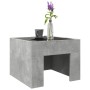 Coffee table with Infinity LED gray concrete 40x40x30 cm by , Coffee table - Ref: Foro24-847598, Price: 69,48 €, Discount: %