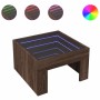 Coffee table with Infinity LED brown oak 50x50x30 cm by , Coffee table - Ref: Foro24-847608, Price: 84,99 €, Discount: %