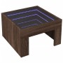 Coffee table with Infinity LED brown oak 50x50x30 cm by , Coffee table - Ref: Foro24-847608, Price: 84,99 €, Discount: %