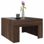 Coffee table with Infinity LED brown oak 50x50x30 cm by , Coffee table - Ref: Foro24-847608, Price: 84,99 €, Discount: %