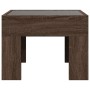 Mesa de centro con Infinity LED marrón roble 40x40x30 cm de , Mesas de centro - Ref: Foro24-847601, Precio: 71,77 €, Descuent...