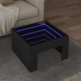 Coffee table with Infinity LED black 50x50x30 cm by , Coffee table - Ref: Foro24-847603, Price: 85,23 €, Discount: %