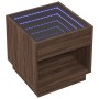 Mesa de centro con Infinity LED marrón roble 50x50x50 cm de , Mesas de centro - Ref: Foro24-847657, Precio: 106,48 €, Descuen...