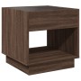 Coffee table with Infinity LED brown oak 50x50x50 cm by , Coffee table - Ref: Foro24-847657, Price: 106,48 €, Discount: %