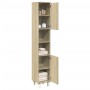 Armario de baño madera ingeniería roble Sonoma 30,5x30x179 cm de , Muebles de baño - Ref: Foro24-849631, Precio: 82,10 €, Des...