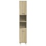 Armario de baño madera ingeniería roble Sonoma 30,5x30x179 cm de , Muebles de baño - Ref: Foro24-849631, Precio: 82,10 €, Des...