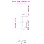 Armario de baño madera ingeniería roble Sonoma 30,5x30x179 cm de , Muebles de baño - Ref: Foro24-849631, Precio: 82,10 €, Des...