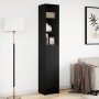 LED lighted engineered wood display cabinet in black, 36x32.5x200 cm by , Sideboards - Ref: Foro24-852125, Price: 96,12 €, Di...