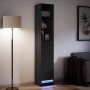 LED lighted engineered wood display cabinet in black, 36x32.5x200 cm by , Sideboards - Ref: Foro24-852125, Price: 96,12 €, Di...