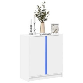 Sideboard with LED lights, engineered wood, white, 77x34x85 cm by , Sideboards - Ref: Foro24-852131, Price: 88,99 €, Discount: %