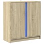 Aparador con LED madera de ingeniería roble Sonoma 77x34x85 cm de , Aparadores - Ref: Foro24-852133, Precio: 86,60 €, Descuen...