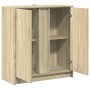 Aparador con LED madera de ingeniería roble Sonoma 77x34x85 cm de , Aparadores - Ref: Foro24-852133, Precio: 86,60 €, Descuen...