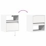 Wall-mounted TV stand with LED lights white 41x31x45 cm by , TV Furniture - Ref: Foro24-852313, Price: 57,49 €, Discount: %