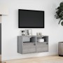 Wall-mounted TV furniture with LED lights 2 units Sonoma gray 41x31x45 cm by , TV Furniture - Ref: Foro24-852324, Price: 102,...