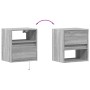 Wall-mounted TV furniture with LED lights 2 units Sonoma gray 41x31x45 cm by , TV Furniture - Ref: Foro24-852324, Price: 102,...