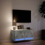 Wall-mounted TV stand with LED lights in concrete gray, 80x31x35 cm. by , TV Furniture - Ref: Foro24-852358, Price: 68,12 €, ...