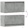 Wall-mounted TV stand with LED lights in concrete gray, 80x31x35 cm. by , TV Furniture - Ref: Foro24-852358, Price: 68,12 €, ...