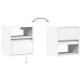 Wall-mounted bedside tables with LED lights, 2 units, white by , Nightstands - Ref: Foro24-3307976, Price: 102,99 €, Discount: %