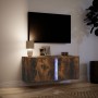 Wall-mounted TV unit with smoked oak finish and LED lights 80x31x35 cm by , TV Furniture - Ref: Foro24-852261, Price: 56,91 €...