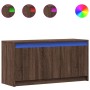 LED TV stand in brown oak engineered wood, 100x34x50 cm by , TV Furniture - Ref: Foro24-852214, Price: 88,94 €, Discount: %