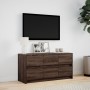 Mueble de TV LED madera ingeniería marrón roble 100x34x50 cm de , Muebles TV - Ref: Foro24-852221, Precio: 116,61 €, Descuent...