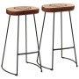 High table set and 3-piece solid mango wood and metal stools by , Furniture sets for kitchens and dining rooms - Ref: Foro24-...